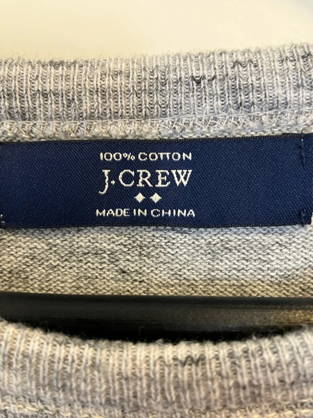 J.Crew Men's Light Grey Cotton Crewneck Sweater XL Minimalist Preppy Classic